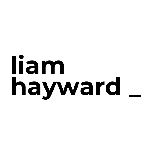 The words 'liam hayward' followed by an underscore — minimalistic site logo